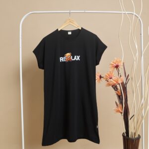 Maternity Long Tshirt: Black - Relax