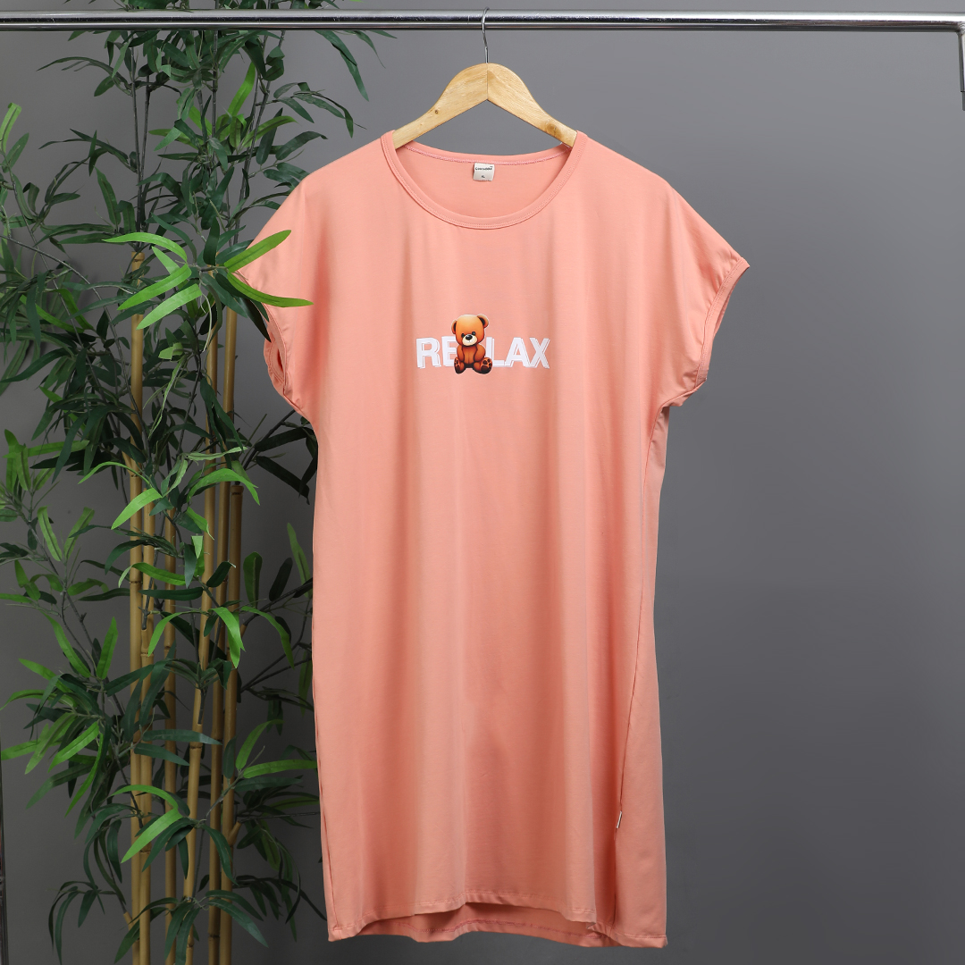 Maternity Long Tshirt: Peach - Relax