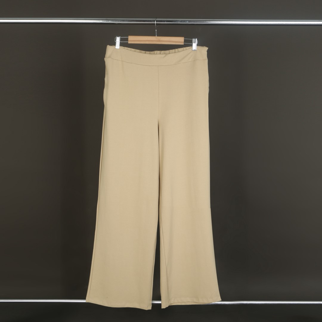 Maternity Wide Leg Pant: Beige - Image 2