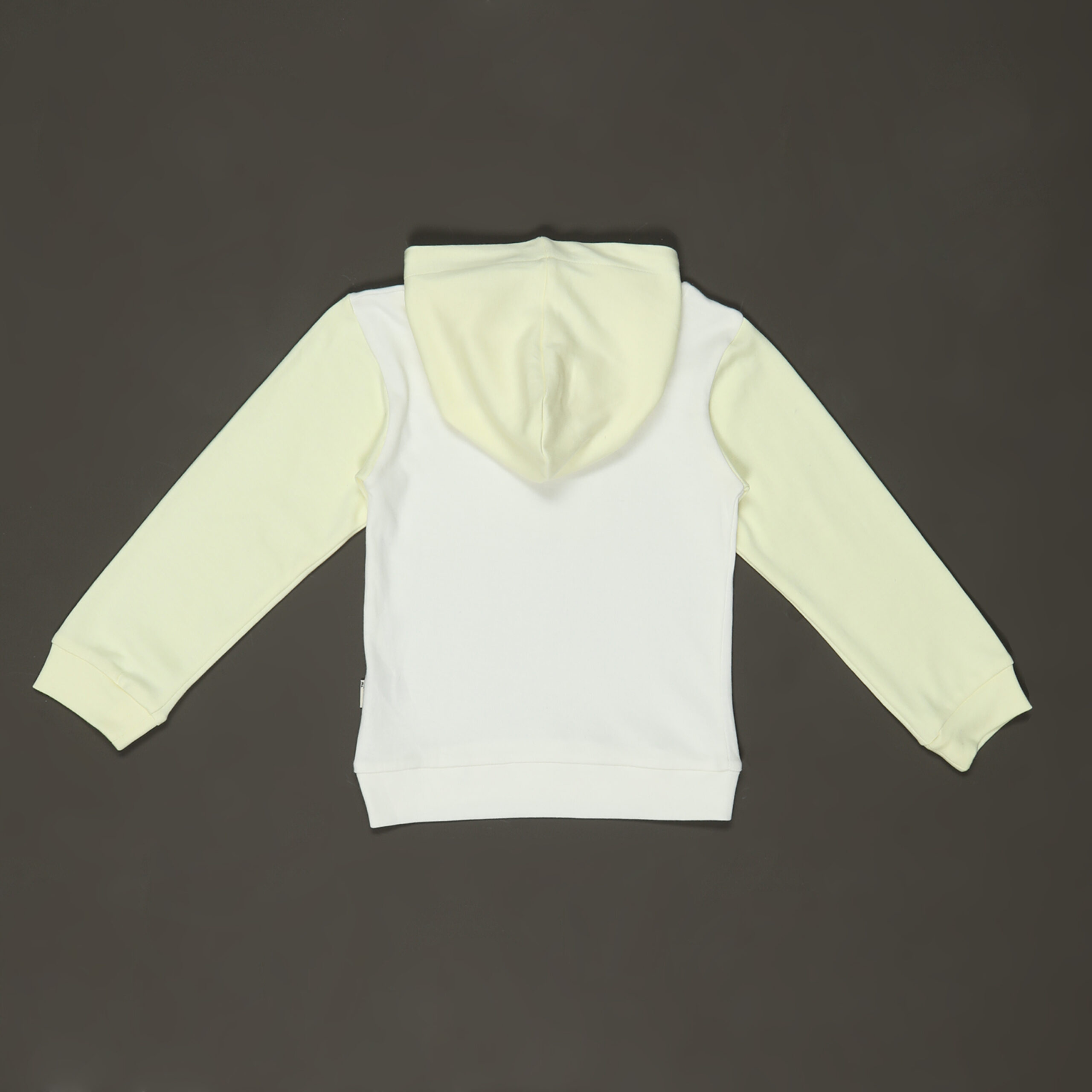 Organic Cotton Hoodie Joggers Set with applique work : Pastel Yellow - Image 4