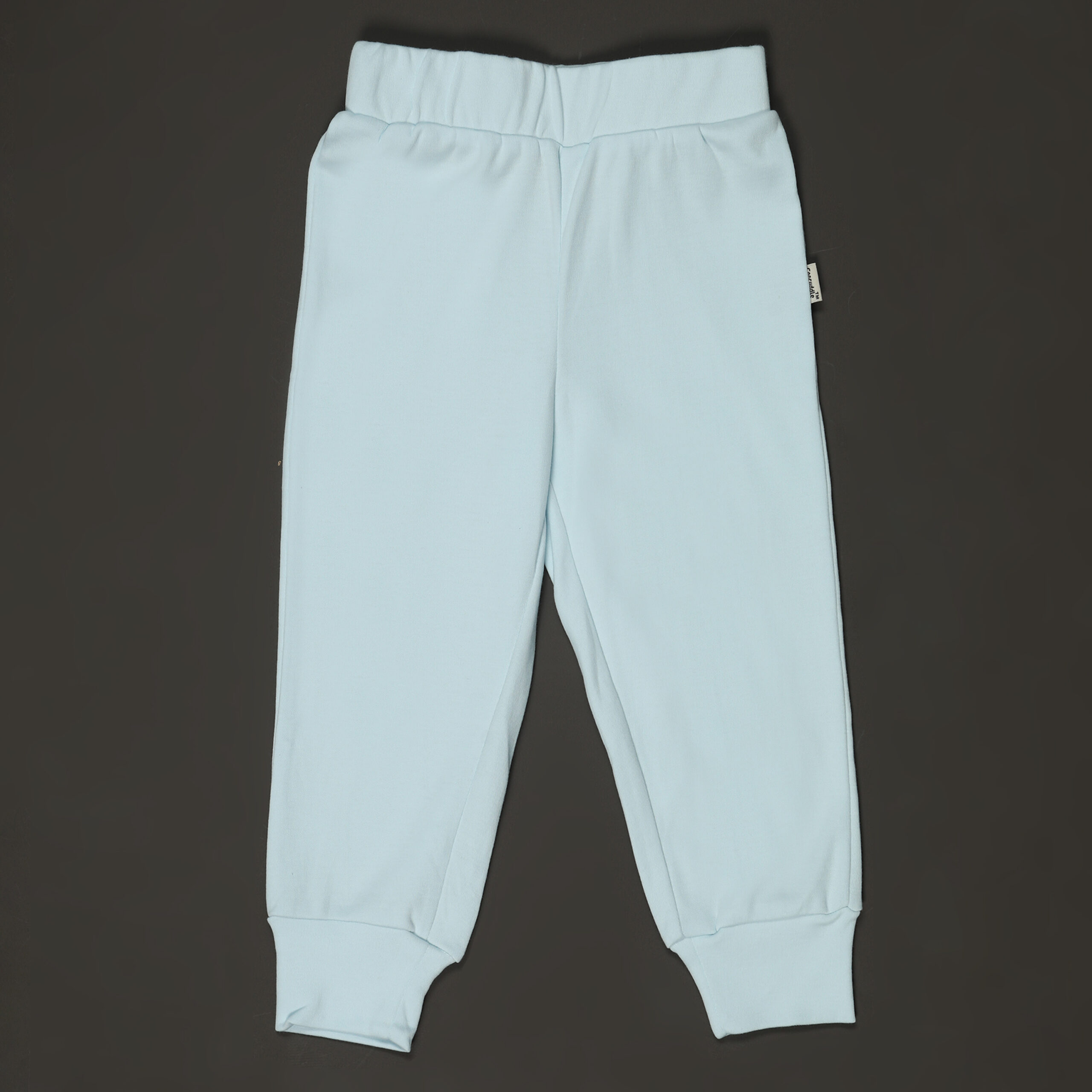 Organic Cotton Hoodie Joggers Set with applique work : Ice Melt - Image 5