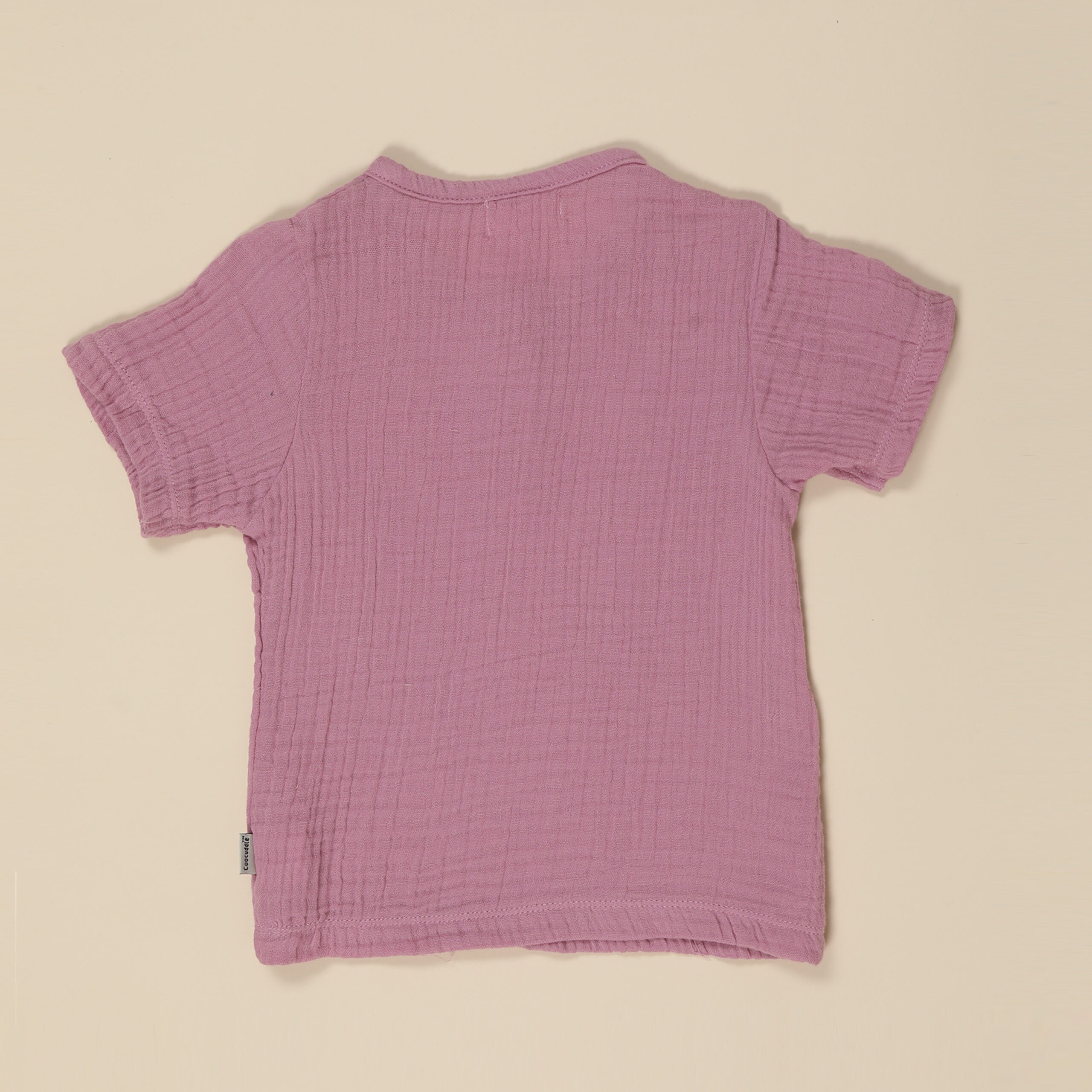 Organic Muslin Cotton Tshirt Short Set : Lilac - Image 3