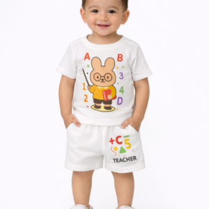 Organic Cotton Tshirt Short Set : Teacher Theme
