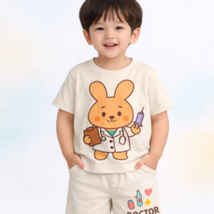 Organic Cotton Tshirt Short Set : Doctor Theme