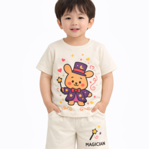 Organic Cotton Tshirt Short Set : Magician Theme